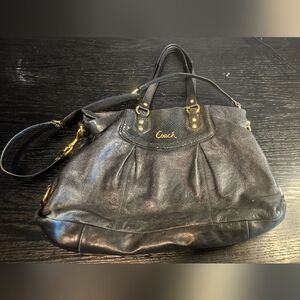 Coach Black Leather Women's Bag
